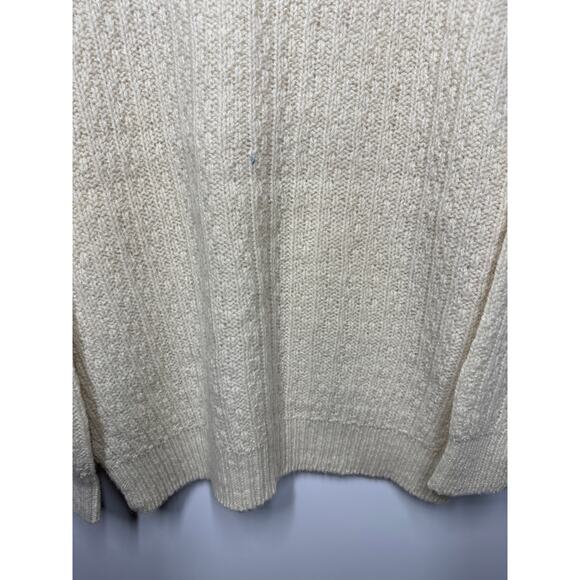ALPS Fine Womens Apparel Cableknit Sweater 100% Wool Cream Ivory Neutral Vtg M - Picture 7 of 10